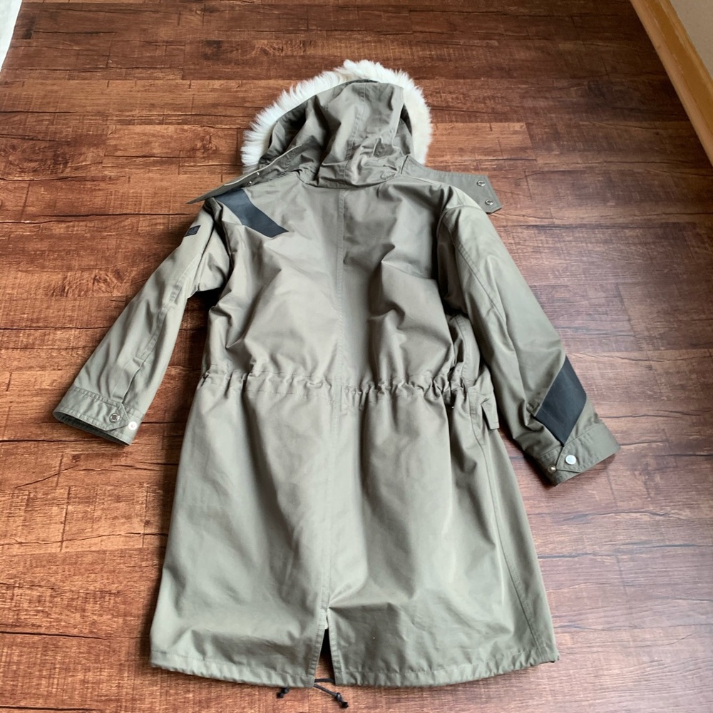 Belstaff olive green shearing trim hooded jacket - Picture 14 of 16